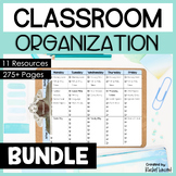 Classroom Organization Bundle - Editable Labels, Templates