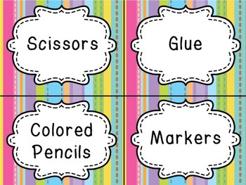 Classroom Organization Labels by SistersInSecond | TPT