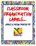 Classroom Organization Labels