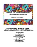 "Managing Your Middle School Monsters" Classroom Organizat