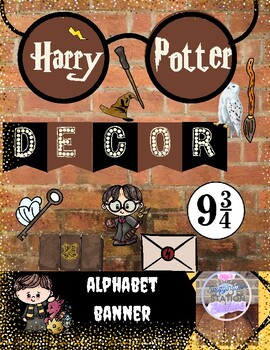 Preview of Classroom Organization Wizard/Harry Potter Themed Alphabet Banner Word Wall