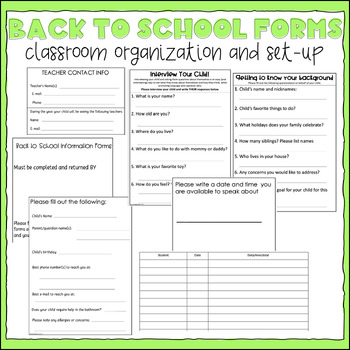 Preview of Classroom Organization and Set Up Resources
