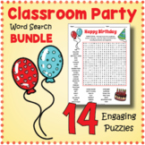 Classroom Parties & Fun Friday Word Search Puzzle BUNDLE