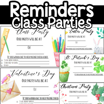 Preview of Classroom Party Invitations Parents Letter Home Editable Spanish 
