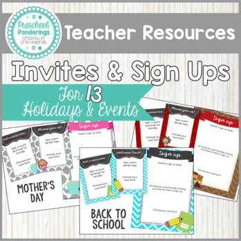 Preview of Classroom Party Printables for Every Season