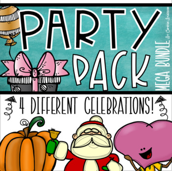 Preview of Classroom Party Templates Forms and Stations EDITABLE Halloween Christmas MORE!