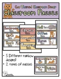 Classroom Passes - Cat Theme Classroom Decor - Muted Rainb