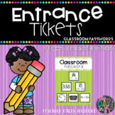 Entrance Tickets and Classroom Password Set: Second Grade Edition