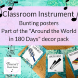 Classroom Instrument Bunting Posters for Orff + Percussion