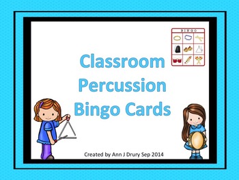 Preview of Classroom Percussion Instrument Bingo