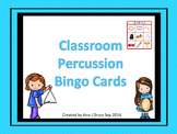 Classroom Percussion Instrument Bingo