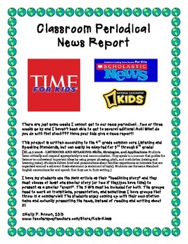 Preview of News Reports for Classroom Magazines - Scholastic News, Time for Kids, etc.