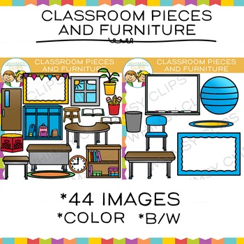 Preview of School Classroom Furniture Clip Art