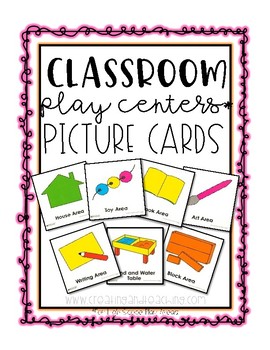 Preview of Classroom Play Centers Picture Cards