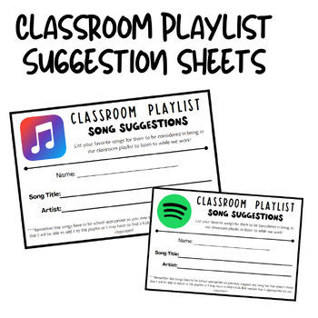 Preview of Classroom Playlist Suggestions