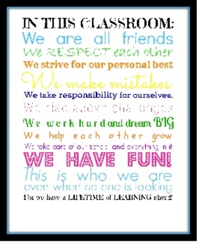 Preview of Classroom Pledge Poster