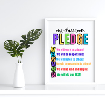 Preview of Classroom Pledge Poster