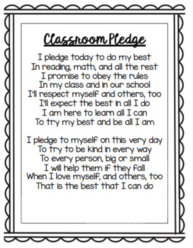Preview of Classroom Pledge PPT *EDITABLE*