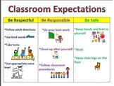 Classroom Positive Behavior Expectations Poster