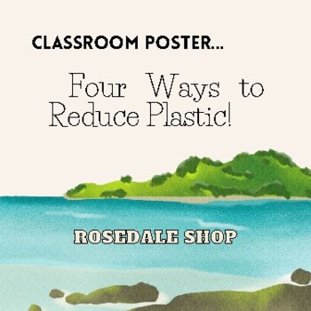 Preview of Classroom Poster 4 Ways to Reduce Plastic | Earth Day Display | Refuse & Reduce