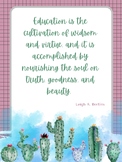Classroom Poster Cactus Quote