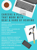 Classroom Poster - Common Careers & Places that Work with Deaf