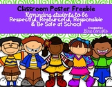 Classroom Poster Freebie: Respect, Responsibility, Resourc