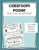 Classroom Poster - How to Be An Explorer  - Science Inquir