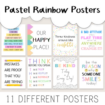 Pastel Rainbow Poster