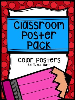 Preview of Classroom Poster Pack:Colors (English & Spanish)