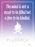 Classroom Poster - Plutarch Quote - 18" X 24"