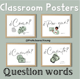 Classroom Poster: Question words (Green)