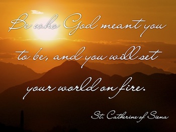 Preview of Classroom Poster:  Quote from St. Catherine