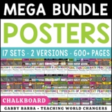 Classroom Poster Sets Bundle | Chalkboard