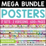 Classroom Poster Sets Bundle | Rainbow Patterns