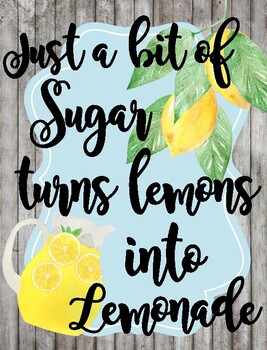 Classroom Poster / Wall Art - (Just a Bit of Sugar) by Little Olive