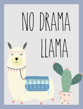 No drama llama | TPT | Poster