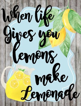 Classroom Poster / Wall Art - (When Life Hands You Lemons) by Little Olive