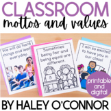 Classroom Mottos, Beliefs and Values {Posters, Books and R