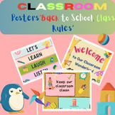 Classroom Posters"Back to School, Class Rules"