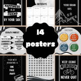 Elementary Classroom Posters - Black and White Theme