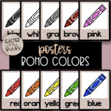Classroom Posters - Boho Crayon Color Posters (11 Colors)