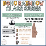 Classroom Posters | Boho Rainbow