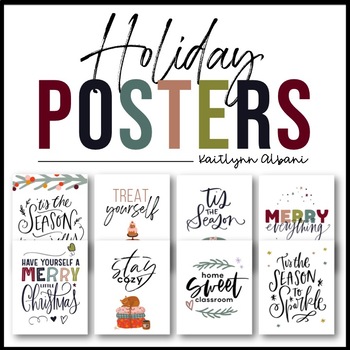 Preview of Classroom Posters - Fun Winter & Christmas Quotes
