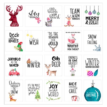 Classroom Posters - Fun Winter & Christmas Quotes (Watercolor) | TpT