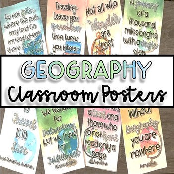 Preview of Classroom Posters-Geography Theme