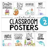 Classroom Posters - Fun & Inspirational Quotes (Watercolor