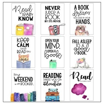 Classroom Posters - Inspirational Quotes - READING Edition 