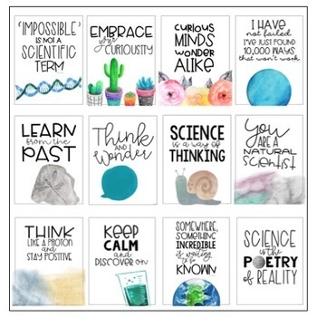 Classroom Posters - Inspirational Quotes - SCIENCE Edition 