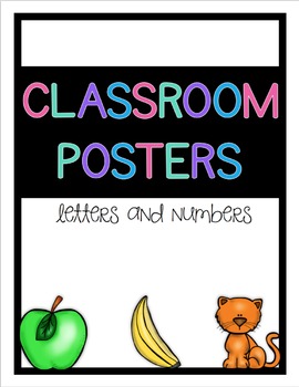 Preview of Classroom Posters - Letters and Numbers